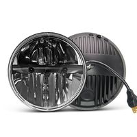 7 inch LED Headlight Round 2PCS E-MARK Approved 6000K Hi/lo Beam lamp Halo, Uni-light J004-2pcs