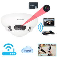 ToughstyTM 16GB UFO Point-to-Point Wireless Smoke Detector IP WI-FI Camera Video Record for iPhone iPad