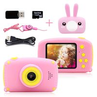 Seckton Toys for 3-6 Year Old Girls Kids Camera HD 1080P Digital Camera for Kids Video Recorder Cameras Cartoon Camcorder Best Gift Children Party Outdoor Play Pink Rabbit Christmas Birthday Gifts