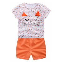 Hot!Baby Clothes Set Todaies❤2pcs Newborn Infant Baby Boys Girls Cartoon Whale Tops Shirt+Pants Outfits Set (12-18M, Orange 1)