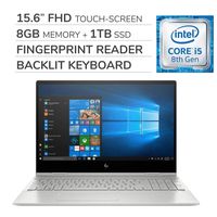 HP Envy x360 2-in-1 2019 Premium 15.6'' FHD Touch-Screen Laptop Notebook Computer, 4-Core Intel i5-8265U 1.6 GHz, 8GB RAM, 1TB SSD, No DVD,Backlit Keyboard,Wi-Fi,Bluetooth,Webcam,HDMI,Win 10 Home