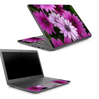 Mightyskins Skin Compatible with Hp Chromebook 14 G5 - Purple Flowers | Protective, Durable, and Unique Vinyl Decal Wrap Cover | Easy to Apply, Remove, and Change Styles | Made in The USA