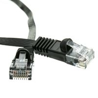 Cat6 Flat Ethernet Patch Cable 32 AWG, (15 Feet/4.5 Meters), Black