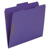 Smead Fastener File Folder, 2 Fasteners, Reinforced 1/3-Cut Tab, Letter Size, Purple, 50 per Box (13040)
