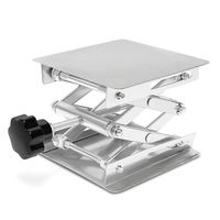 WISAMIC Lab Jack 4x4 inches, Lab Jack Scissor Stand Platform, Stainless Steel Laboratory Jack Lift
