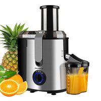 Juicer, Picberm Centrifugal Juicer Machines Easy to Clean, 3"Wide Feed Chute Juice Extractor with Peeler, Brush & Recipes for Whole Fruits and Vegetables, Dual Speed Stainless Steel BPA-Free Anti-drip Juicers Dishwasher Safe, 800 W