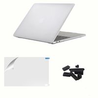 eoqo MacBook Pro 13" Case,Plastic Hard Case Shell Cover with Screen Protector,Anti-Dust Plug for Newest MacBook Pro 13 inch with/Without Touch Bard(2016 & 2017 Release) (Clear)