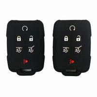 2Pcs Coolbestda Rubber 6buttons Key Fob Protector Remote Skin Cover Case Keyless Entry Jacket for 2017 2016 2015 2014 GMC Yukon Chevrolet Tahoe Suburban M3N-32337100