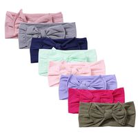 Baby Girl Nylon Headbands Newborn Infant Toddler Hairbands and Bows Child Hair Accessories (ZM041-8pcs)