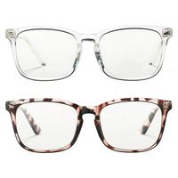 Pro Acme Blue Light Blocking Glasses for Women Men Square Computer Eyewear (Transparent + Leopard)
