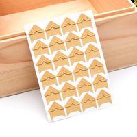 5 Sheets Photo Corners Self Adhesive Photo Mounting Sticker Paper Corner Stickers Scrapbook Albums Accessories for DIY Scrapbooking Picture Album Dairy Notebook Corner(Kraft Paper Color)