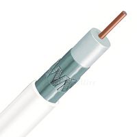 500ft WHITE SOLID CORE PLENUM RG-6 TRI SHIELD CMP PVC BULK COAXIAL CABLE COMMERCIAL BUILDING REQUIREMENT CATVP 18 AWG 75 Ohm ANTI STATIC NON TOXIC SMOKELESS FIRE RETARDANT