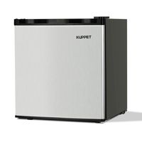KUPPET Compact Upright Freezer, Single Door, Reversible Stainless Steel Door, Adjustable Removable (Silver, 1.1 cu. ft.)