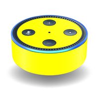 MightySkins Skin Compatible with Amazon Echo Dot (2nd Gen) - Solid Yellow | Protective, Durable, and Unique Vinyl Decal wrap Cover | Easy to Apply, Remove, and Change Styles | Made in The USA