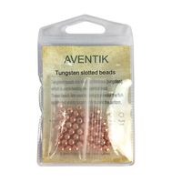 Aventik Think Fast Think Deep 50pc Tungsten Beads Slotted Fly Tying Materials 10 Colors / 5 Sizes Jig Hooks Fly Fishing (Silver, 7/64'' (3.00 mm))