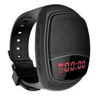 TOX Wireless Wrist Portable Wearable Sports Bluetooth Speaker Watch， with Multi Function MP3 Player & FM Radio & Selfie & Anti-Lost & Ultra Long Standby Time for Running, Hiking, Climbing (Black)