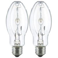 (2 Pack) MH50/U/MED 50W Metal Halide Bulb ED17 Medium Base Clear