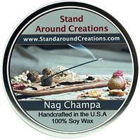 Premium 100% All Natural Soy Wax Aromatherapy Candle - 16oz Tin - Nag Champa: Has the aroma of incense; patchouli, sandalwood, and dragon's blood working together to create this wonderful blend.