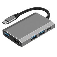 USB C Hub, 5 in 1 USB C Adapter with USB C to HDMI Adapter, 3 USB to USB 3.0 Ports, Type C PD Charging Compatible MacBook/Pro/Air (2018), ChromeBook, XPS, Galaxy S9/S8 and More (Space Gray)