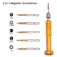 Ogodeal 5 in 1 Screwdriver Kit for Apple iPhone X 8 8 Plus 7 Plus 6s 6 Plus, Y000 Triwing, 0.8 Pentalobe,PH000 Phillips, Flathead T5 Trox Screwdriver Repair Tool Set for Samsung, LG,Motorola,Huawei