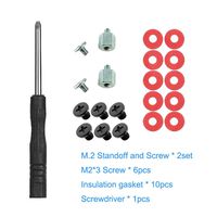 JkerTech M.2 SSD Drives Mounting Screws Kit Components for Asus Gigabyte ASRock Motherboard and NGFF (M.2 Screws)