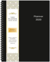 2020 Planner - 9.2" x 11" Weekly & Monthly Planner with Inner Pocket, Jan 2020 to Dec 2020, Flexible Cover, Monthly Tabs, 21 Extra Pages,Twin-Wire Binding
