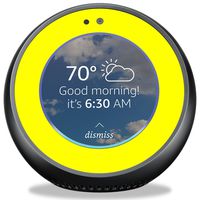 MightySkins Skin Compatible with Amazon Echo Spot - Solid Yellow | Protective, Durable, and Unique Vinyl Decal Wrap Cover | Easy to Apply, Remove, and Change Styles | Made in The USA