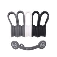 SUNFICON Black Cable Organizers, Magnetic Cable Clips Earbuds Cord Organizers Bookmark Whiteboard Noticeboard Fridge Magnets Keychain Headphone Cable USB Charging Cord Manager, 5 Pack
