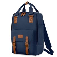 Plambag 15.6" Laptop Travel Backpack, Water-repellent Casual Rucksack Daypack(Navy Blue)