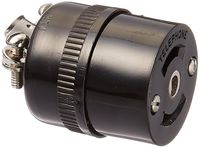 Hubbell Wiring Systems PH6624 Locking Type Connector Body for Telephone Cable Set, Black