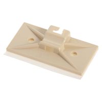 Panduit SMS-A-C15 Snap-In Cable Tie Mount, Double-Backed Rubber Adhesive, Ivory (100-Pack)