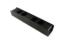 Steel Project Box 105/8" x 1 7/8" x 1 5/8" Punched for 2 XLR's and 2 Duplex PB1E-2X2DUP-BK