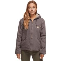 Carhartt Women's Sherpa Lined Sandstone Sierra Jacket (Regular Sizes), Taupe Gray, X-Large Plus