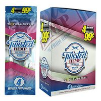 Twisted Hemp Wraps Tropical Breeze 4 Leaf per Pack Full Box 15 Packs