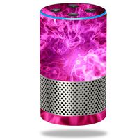 MightySkins Skin Compatible with Amazon Echo (2ND Gen) - Red Mystic Flames | Protective, Durable, and Unique Vinyl Decal Wrap Cover | Easy to Apply, Remove, and Change Styles | Made in The USA
