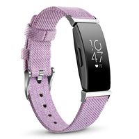NAHAI Compatible with Fitbit Inspire HR Bands/Fitbit Inspire Band, Canvas Woven Fabric Bands Quick Release Strap Breathable Replacement Wristband for Fitbit Inspire, Women Men, Small, Lavender