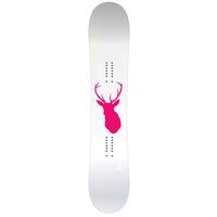 Deer Head Silhouette Snowboard Sticker All Weather 6" Vinyl Decal - [Raspberry Pink]