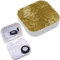 Portable Contact Lens Case Box Travel Kit Mirror + Bottle + Tweezers Container Holder [ Foil Generated ]