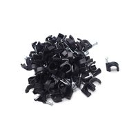 Tulead 10mm Wire Clips Tack Nailed Cord Cable Clips Round Clip Pack of 200