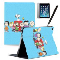 LJX iPad 7th Generation 10.2" 2019 Case Snoopy Cute Cartoon Cover PU Leather Stand Protection Smart Auto Sleep/Wake Shell Compatible for Apple iPad 10.2 inch 2019#F
