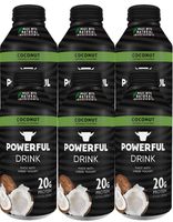 Powerful Drink - Protein Shake, Meal Replacement Shake, Greek Yogurt, Gluten Free, Ready to Drink, 20g Protein, Coconut, 6 Pack