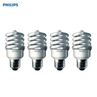Philips T2 Spiral CFL Light Bulb: 6500K, 100-Watt, Daylight, E26 Medium Screw Base, 4 Pack