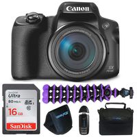 Canon PowerShot SX70 HS Digital Camera w/16 GB Memory Card, Octopus Tripod and Other Accessories