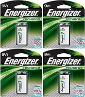 Energizer Rechargeable 9 Volt (8.4V) NiMH 175mAh 4 Batteries