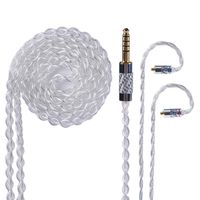 Headphone Replacement Cable Yinyoo 4 Core Pure Silver 4.4mm Cable MMCX Earphone Audio Cable for TIN Audio T2 T3 T2 PRO KBEAR F1 Yinyoo PRO HQ5 HQ6 Shure SE215 SE535 UE900(mmcx 4.4mm)