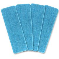 4 Pack 18" Microfiber Spray Mop Pads Washable , 360 Wet/Dry Floor Cleaning and Scrubbing mops Fit All Spray Mops and Reveal Mops