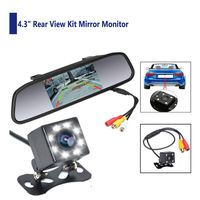 Arilove 170° Waterproof Night Vision Auto Vehicle Backup Cameras 4.3 (Black, with 8 x IR LED)