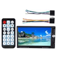 fosa Car Radio Media Player 7inch Double DIN Touch Screen Bluetooth Car Stereo MP5-8010B MP3 Player with Remote Control, Rear-View Camera Car Multimedia