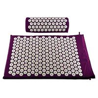 Hi Suyi Acupressure Set Massage Mat and Pillow Bed of Nails Yoga Bed Mattress for Pain Relief Relieves Stress Back Neck Scalp and Wellness