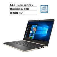 HP Pavilian Newest 14-Inch Premium Laptop, Intel Dual Core i3-7100U 2.40 GHz, Intel HD 620, 16GB DDR4 RAM, 128GB SSD, USB-C, HDMI, WiFi, Bluetooth, HD Webcam, Windows 10 Home, Ash Silver